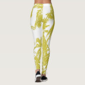 Golden Tropical Palm Trees Leggings (Rückseite)