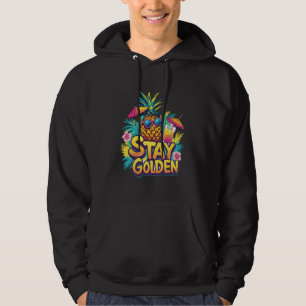 Golden Tropical Pineapse Summer Vibes bleibe Hoodie