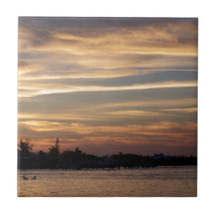 Golden trübe Florida Keys Sunset Fliese