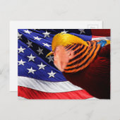 Golden Trump Bird USA Flag Postcard Postkarte (Vorne/Hinten)