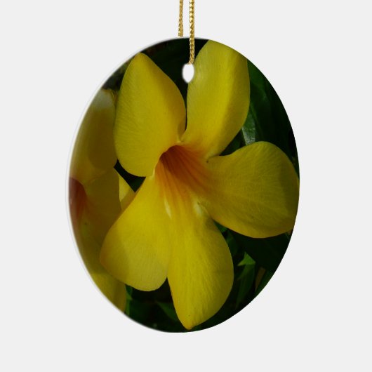 Golden Trumpet Blume II Tropical Keramik Ornament (Rechts)