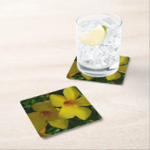 Golden Trumpet Blume II Tropical Rechteckiger Pappuntersetzer (Vor Ort)