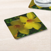 Golden Trumpet Blume II Tropical Rechteckiger Pappuntersetzer (angewinkelt)