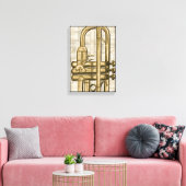 Golden Trumpet Canvas Print Leinwanddruck (Insitu (Wohnzimmer))