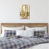 Golden Trumpet Canvas Print Leinwanddruck (Insitu (Schlafzimmer))