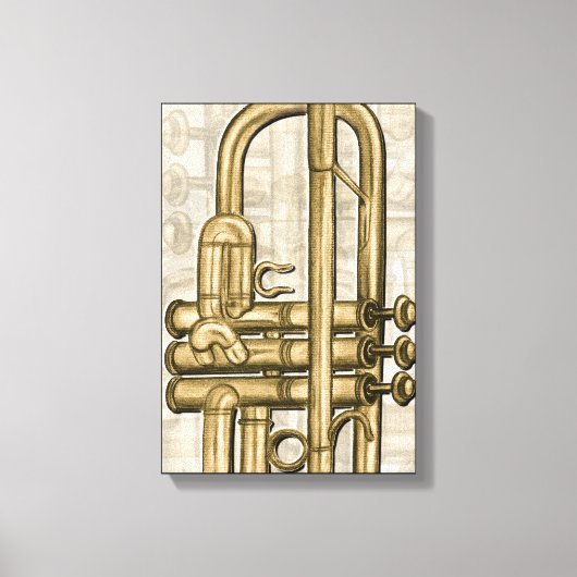 Golden Trumpet Canvas Print Leinwanddruck (Vorderseite)