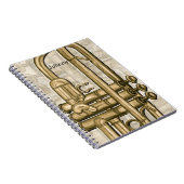 Golden Trumpet Personalisiertes Notebook Notizblock (Rechte Seite)