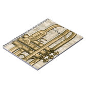 Golden Trumpet Personalisiertes Notebook Notizblock (Linke Seite)