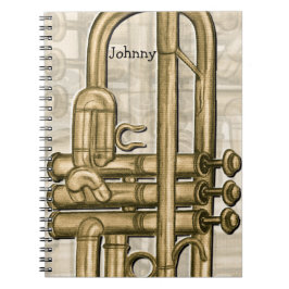Golden Trumpet Personalisiertes Notebook Notizblock