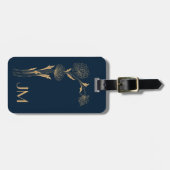 Golden Tulip Art Deco Blume Gepäckanhänger (Vorderseite horizontal)