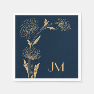 Golden Tulip Art Deco Blume Serviette