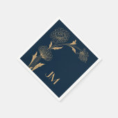 Golden Tulip Art Deco Blume Serviette (Ecke)