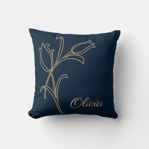Golden Tulip Art Deco Kissen