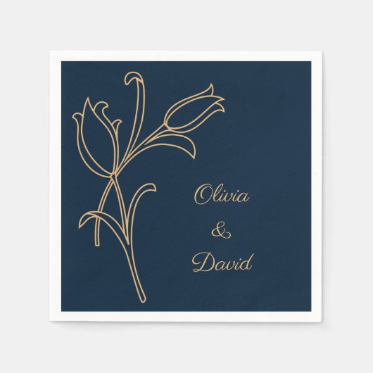 Golden Tulip Art Deco Serviette (Vorderseite)