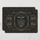 Golden Tulip Gran Café Al Porto Brautparty Party Einladung (Vorne/Hinten)