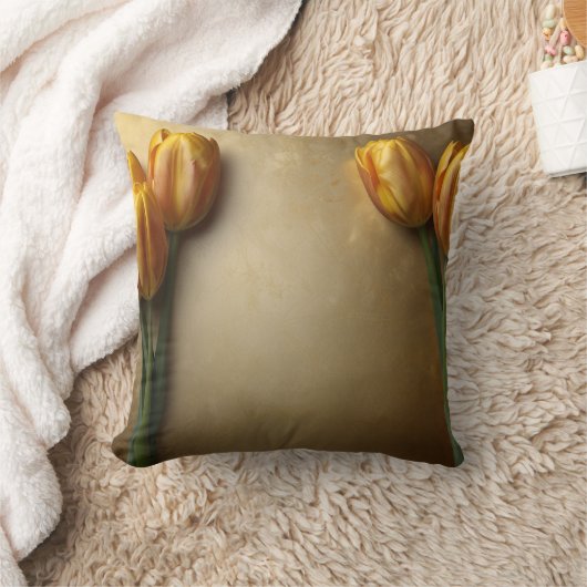 Golden Tulips Throw Kissen (Decke)