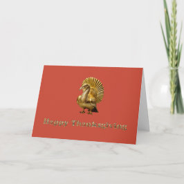 Golden Turkey Erntedank Grußkarte Karte