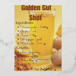 Golden Turmeric Detox Rezept Card Folieneinladung