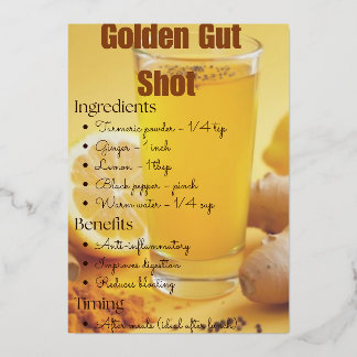 Golden Turmeric Detox Rezept Card Folieneinladung