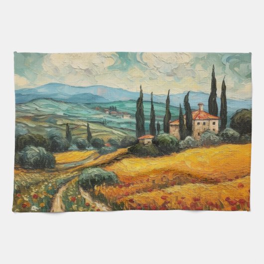 Golden Tuscany Dreams Geschirrtuch (Horizontal)