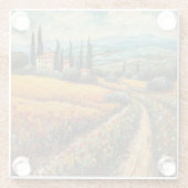 Golden Tuscany Dreams Glasuntersetzer (Rückseite)