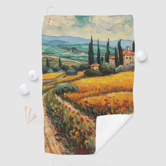 Golden Tuscany Dreams Golfhandtuch (Insitu)