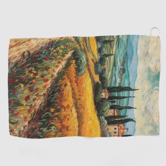 Golden Tuscany Dreams Golfhandtuch (Horizontal)