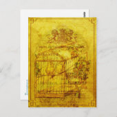 Golden Tweet Postkarte (Vorne/Hinten)