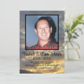 Golden Twilight Cloud Photo Funeral Program Programm (Stehend Vorderseite)