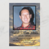 Golden Twilight Cloud Photo Funeral Program Programm (Vorderseite)