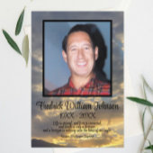 Golden Twilight Cloud Photo Funeral Program Programm