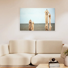 Golden Twilight Fotografie am Strand Leinwanddruck