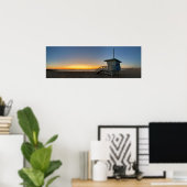 Golden Twilight Hour Sunset - Venice Beach, CA Poster (Heimbüro)