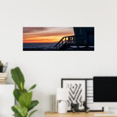 Golden Twilight Hour Sunset - Venice Beach, CA Poster (Heimbüro)