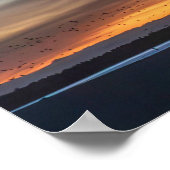 Golden Twilight Hour Sunset - Venice Beach, CA Poster (Ecke)