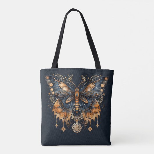 Golden Twilight Moth - Celestial Gothic Art Tasche (Rückseite)