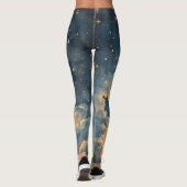 Golden Twilight Sky Celestial Acwear Leggings (Rückseite)