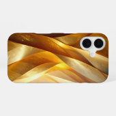 Golden Twist Abstract iPhone 16 Hülle (Rückseite (Horizontal))