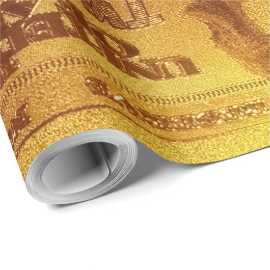 Golden U.S. 20 Dollar Bill Reflection Geschenkpapier (Rolleneckpunkt)