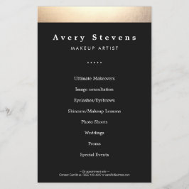 Golden und Black Beauty Salon Förderung Flyer