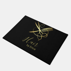 Golden und Black Beauty Salon Fußmatte
