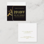 Golden und Black Beauty Salon Rabattkarte (Vorne/Hinten)