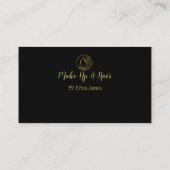 Golden und Black Beauty Salon Terminkarte (Rückseite)