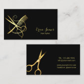 Golden und Black Beauty Salon Visitenkarte (Vorne/Hinten)