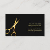 Golden und Black Beauty Salon Visitenkarte (Rückseite)