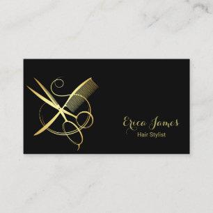 Golden und Black Beauty Salon Visitenkarte