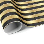 Golden und Black Elegante Geschenkpapier (Rolleneckpunkt)