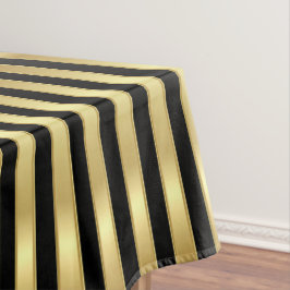 Golden und Black Elegante Streifen Tablette Tischdecke