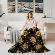 Golden und Black Floral Elegante Rose