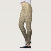 Golden und Black Glitzer Ombre Glitzern Yoga Leggings (Links)